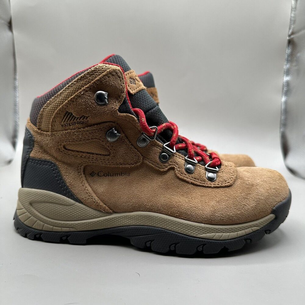 Columbia Women's Newton Ridge Plus Waterproof Brown Red Red BL4552-286 Size 6 US
